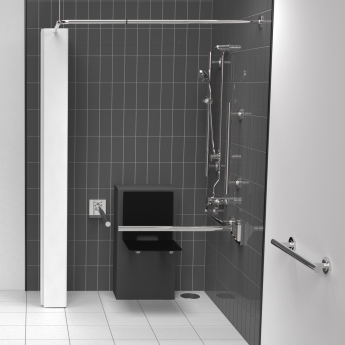 Nymas NymaSTYLE Doc M Shower Pack with Exposed Valves and Slimline Seat - Polished