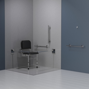 Nymas NymaSTYLE Doc M Changing Room Pack with Concealed Fixings - Polished Grab Rails
