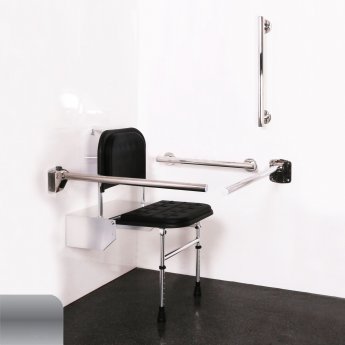 Nymas NymaSTYLE Doc M Changing Room Pack with Concealed Fixings - Satin Grab Rails