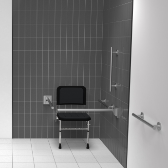 Nymas NymaSTYLE Doc M Changing Room Pack with Concealed Fixings - Satin Grab Rails