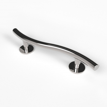 Nymas NymaSTYLE Curved Grab Rail with Concealed Fixings 480mm Length - Polished | Product Image