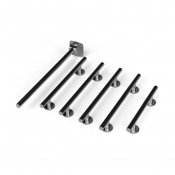 Nymas NymaSTYLE Concealed Fixing Luxury Grab Rails for Doc M Pack - Satin | Product Image