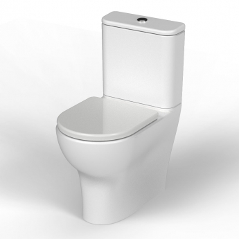 Nymas NymaSTYLE Comfort Height Close Coupled Toilet with Push Button Cistern - Soft Close Seat