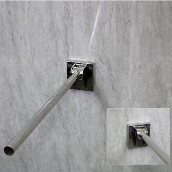 Nymas NymaPRO Premium Friction Single Arm Hinged Grab Rail with Concealed Fixings 800mm Length - Polished | Product Image