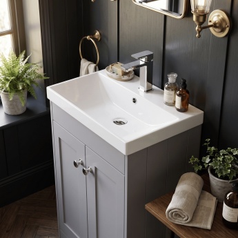 Old London Ashwick 500mm 2-Door Floor Standing Vanity Unit with Ceramic Basin | Product Image