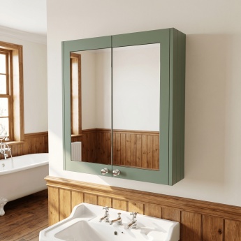 Old London Ashwick 600mm 2-Door Mirrored Bathroom Cabinet | Product Image