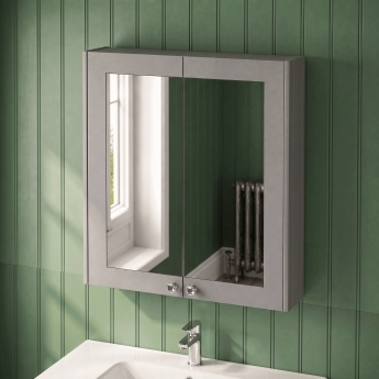 Old London Ashwick 600mm 2-Door Mirrored Bathroom Cabinet | Product Image