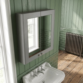 Old London Ashwick 600mm 2-Door Mirrored Bathroom Cabinet | Product Image
