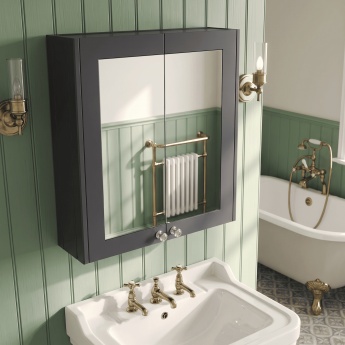 Old London Ashwick 600mm 2-Door Mirrored Bathroom Cabinet | Product Image