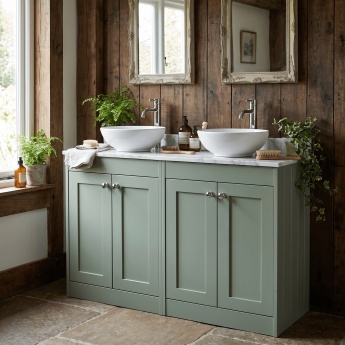 Old London Ashwick 1200mm 4-Door Floor Standing Vanity Unit with Countertop | Product Image