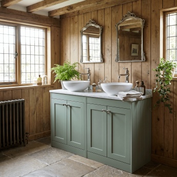 Old London Ashwick 1200mm 4-Door Floor Standing Vanity Unit with Countertop | Product Image