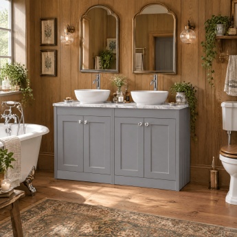 Old London Ashwick 1200mm 4-Door Floor Standing Vanity Unit with Countertop | Product Image