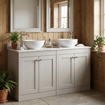 Old London Ashwick 1200mm 4-Door Floor Standing Vanity Unit with Countertop | Product Image