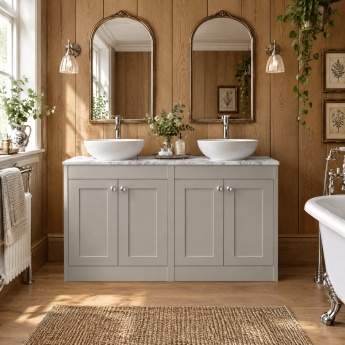 Old London Ashwick 1200mm 4-Door Floor Standing Vanity Unit with Countertop | Product Image