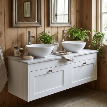 Old London Ashwick 1200mm 2-Drawer Wall Hung Vanity Unit with Countertop | Product Image