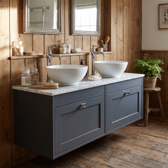 Old London Ashwick 1200mm 2-Drawer Wall Hung Vanity Unit with Countertop | Product Image