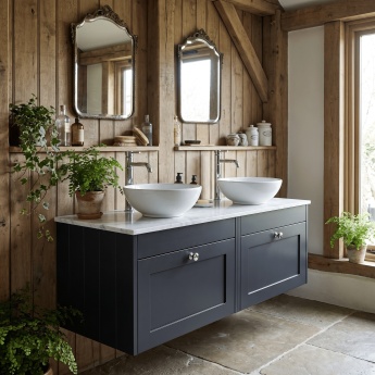Old London Ashwick 1200mm 2-Drawer Wall Hung Vanity Unit with Countertop | Product Image