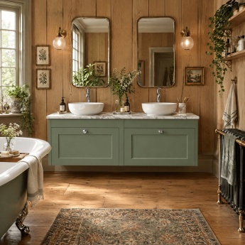 Old London Ashwick 1200mm 2-Drawer Wall Hung Vanity Unit with Countertop | Product Image
