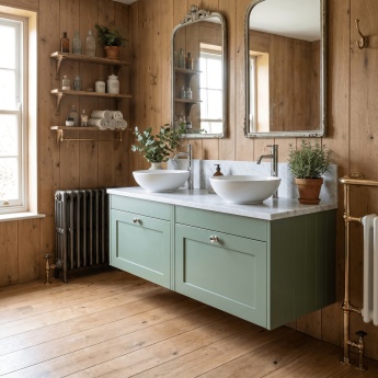 Old London Ashwick 1200mm 2-Drawer Wall Hung Vanity Unit with Countertop | Product Image