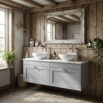 Old London Ashwick 1200mm 2-Drawer Wall Hung Vanity Unit with Countertop | Product Image