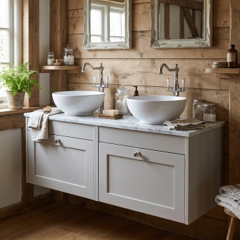 Old London Ashwick 1200mm 2-Drawer Wall Hung Vanity Unit with Countertop | Product Image