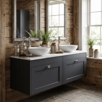 Old London Ashwick 1200mm 2-Drawer Wall Hung Vanity Unit with Countertop | Product Image