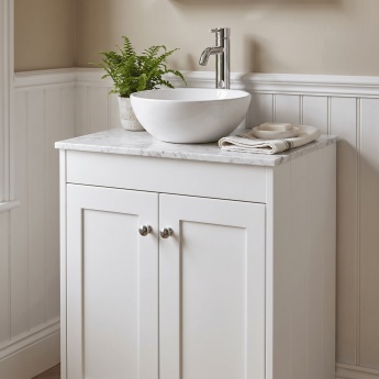 Old London Ashwick 600mm 2-Door Floor Standing Vanity Unit with Countertop | Product Image
