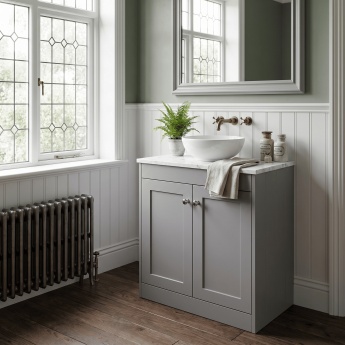 Old London Ashwick 600mm 2-Door Floor Standing Vanity Unit with Countertop | Product Image