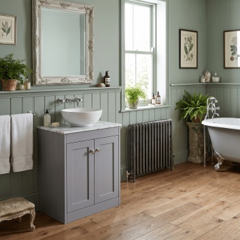 Old London Ashwick 600mm 2-Door Floor Standing Vanity Unit with Countertop | Product Image