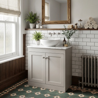 Old London Ashwick 600mm 2-Door Floor Standing Vanity Unit with Countertop | Product Image