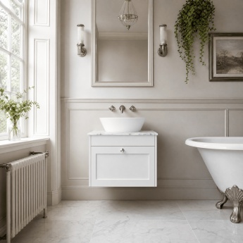 Old London Ashwick 600mm 1-Drawer Wall Hung Vanity Unit with Countertop | Product Image