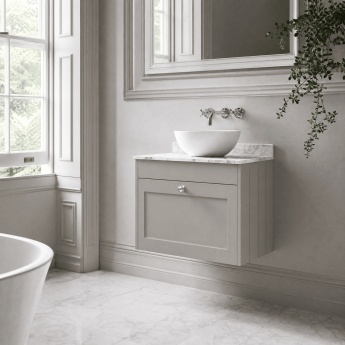 Old London Ashwick 600mm 1-Drawer Wall Hung Vanity Unit with Countertop | Product Image