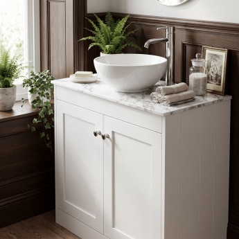 Old London Ashwick 800mm 2-Door Floor Standing Vanity Unit with Countertop | Product Image
