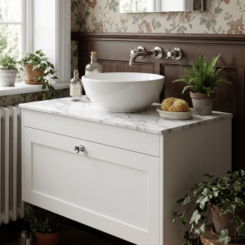Old London Ashwick 800mm 1-Drawer Wall Hung Vanity Unit with Countertop | Product Image