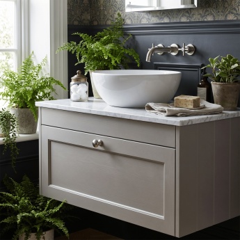 Old London Ashwick 800mm 1-Drawer Wall Hung Vanity Unit with Countertop | Product Image
