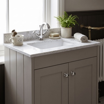 Old London Ashwick 600mm 2-Door Floor Standing Vanity Unit with Marble Top Basin | Product Image