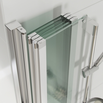 Orbit S6 Acqua Arm Five Folding Bath Screen 1500mm H x 1000mm W - 6mm Glass