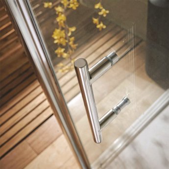 Orbit A6 Sliding Shower Door 1500mm Wide - 6mm Glass
