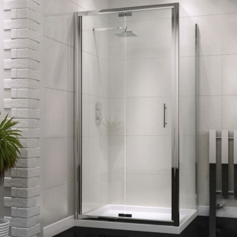 Orbit A6 Semi-Frameless Bi-Fold Shower Door 700mm Wide - 6mm Glass