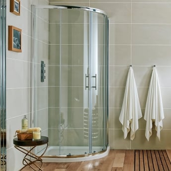 Orbit A6 2-Door Quadrant Shower Enclosure 900mm x 900mm - 6mm Glass