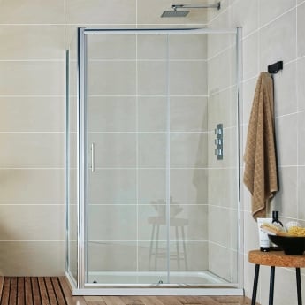 Orbit A6 Sliding Door Rectangular Shower Enclosure 1200mm x 900mm - 6mm Glass