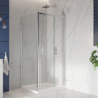 Orbit A8 Sliding Door Rectangular Shower Enclosure 1700mm x 760mm - 8mm Glass | Product Image