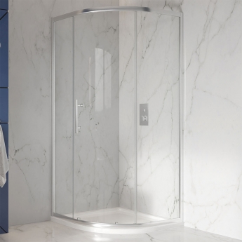 Orbit A8 1-Door Quadrant Shower Enclosure 900mm x 900mm Wide - 8mm Glass