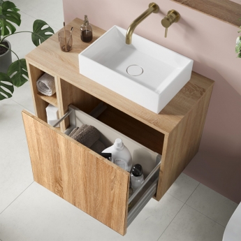 Orbit Alfie 800mm 1-Drawer Wall Hung Vanity Unit