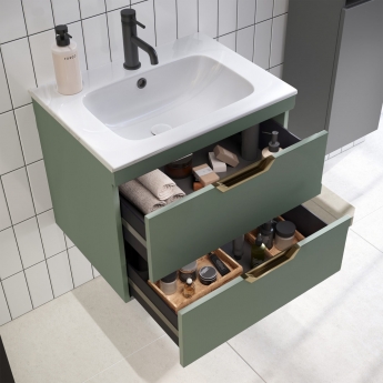Orbit Aubrey 600mm 2-Drawer Wall Hung Vanity Unit