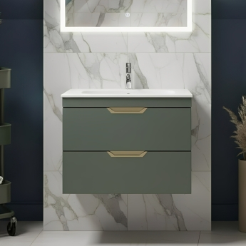Orbit Aubrey 600mm 2-Drawer Wall Hung Vanity Unit | Product Image
