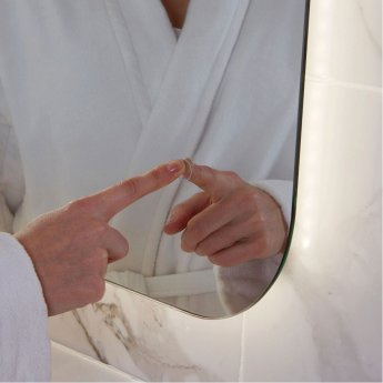 Orbit Aura LED Bathroom Mirror with Demister Pad and Shaver Socket 700mm H x 500mm W