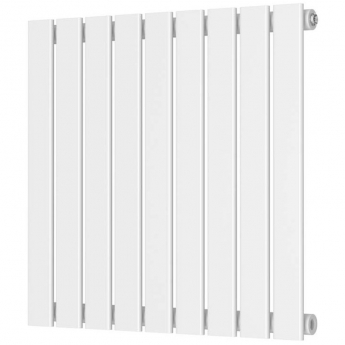 Orbit Bravo Single Designer Horizontal Radiator 600mm H x 614mm W - White | Product Image