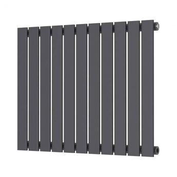 Orbit Bravo Single Designer Horizontal Radiator 600mm H x 750mm W - Anthracite