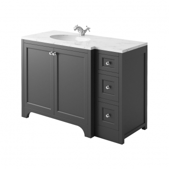 Orbit Brunswick Vanity Unit with Worktop and Basin 1200mm Wide